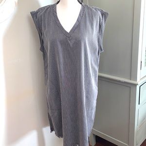 UMGEE striped shirt dress with pockets NWOT